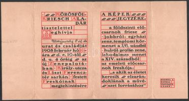 1908 Körösfői-Kriesch Aladár festőművész kiállítási meghívója