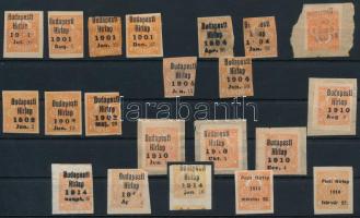 1901-1914 21 db Hírlapbélyeg Budapesti Hírlap előérvénytelenítéssel