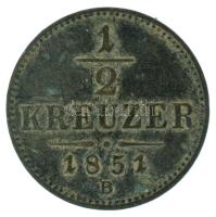1851B 1/2kr Cu T:XF patina
