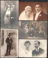 cca 1915-1945 Vegyes fotólap tétel, 13 db, 9×14 cm