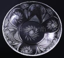 Ólomkristály kínáló, hibátlan, d: 22 cm