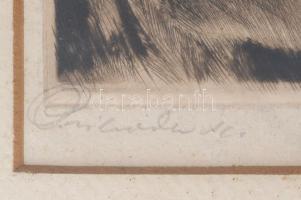 Glatz Oszkár (1872-1958) - Prihoda István (1891-1956): Anya gyermekével. Rézkarc, papír. Glatz és Pr...