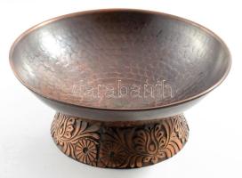 Lignifer iparművész kínáló, jelzett, d: 20 cm