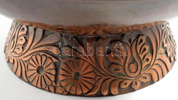 Lignifer iparművész kínáló, jelzett, d: 20 cm