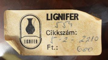 Lignifer iparművész kínáló, jelzett, d: 20 cm