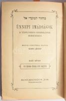 Ünnepi imádságok. A templomban használatos sorrendben. [Ros-hasono ünnepre.] I. köt.: Ros-hasono ünnep első napjára. II. köt.: Ros-hasono ünnep második napjára. Ford.: Schön József. [Bp.], én., Schlesinger Jos. Korabeli aranyozott egészvászon-kötés, kopott borítóval.
