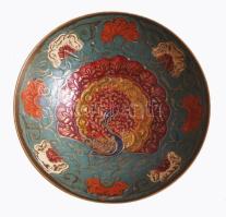 Doboznyi réz / bronz tárgy, közte iparművész darabokkal