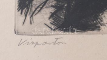 Iván Szilárd (1912-1988): Vízparton (női akt). Rézkarc, papír, jelzett, lapszéli néhány kevés apró f...