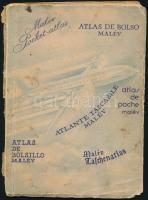 MALÉV Pocket-Atlas, Bp., Cartographia, ceruzás megjegyzésekkel, gerinc sérült, 40p