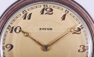 Favor ezüst (Ag) zsebóra. jelzett, működő, jó állapotban d: 50 mm