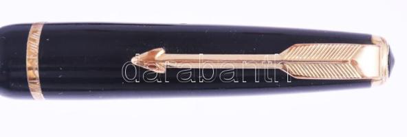 ca 1930 Antik bakelit töltőtoll, 14K arany heggyel, jelzett,