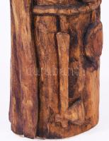 Jelzés nélkül: Erdélyi vitéz. Faragott fa, 30 cm