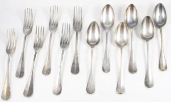 1898 Krántz alpakka evőeszközök 6 db villa és kanál