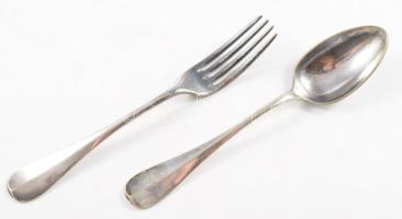 1898 Krántz alpakka evőeszközök 6 db villa és kanál