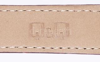 Roamer kvarc óra, bőr szíjjal, kis kopással, működik, 3x2,5 cm