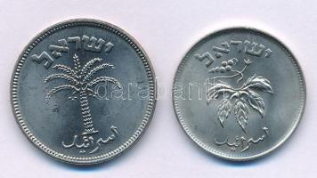 Izrael 1954. 50p Ni-acél + 100p Ni-acél T:AU,XF
Israel 1954. 50 Pruta Ni-acél + 100 Pruta Cu-Ni C:A...