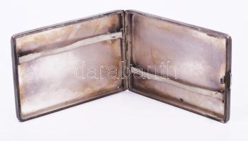 Ezüst (Ag) tárca, monogramos, jelzett, nettó 164g, 8x11,5cm