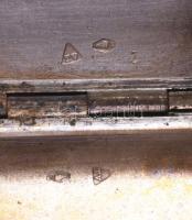 Ezüst (Ag) tárca, monogramos, jelzett, nettó 164g, 8x11,5cm