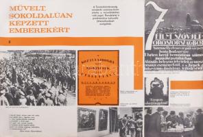cca 1970 össz. 10 db Tanácsköztársaság propaganda oktató-szemléltető plakát, gazdagon illusztrált, f...