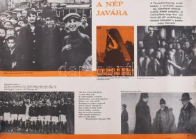 cca 1970 össz. 10 db Tanácsköztársaság propaganda oktató-szemléltető plakát, gazdagon illusztrált, f...