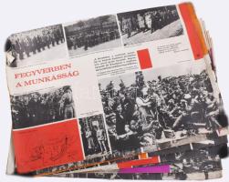 cca 1970 össz. 10 db Tanácsköztársaság propaganda oktató-szemléltető plakát, gazdagon illusztrált, f...