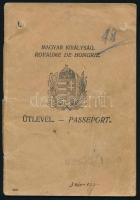 1923 Fényképes útlevél sok bejegyzéssel