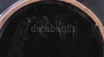 Iparművész vérvörös falitál, d: 20 cm