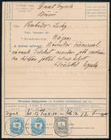 1896 Táviratlap 2 x 10kr + 1kr bélyeggel, "BÜSÜ / SOMOGY M." -"IGAL" - Mágocs