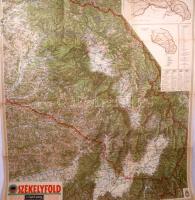 1942 Székelyföld térképe, 1:200 000, M. Kir. Honvéd Térképészeti Intézet, 100×84 cm