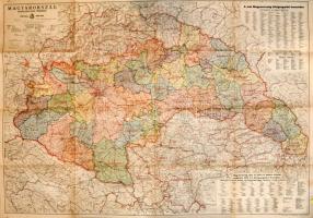 1944 Magyarország közigazgatási térképe 1918-ban, 1944-ben, 1:750.000, Szerk.: Turner István. Bp., Klösz György és fia, Térképészeti Műintézet 83×119,5 cm