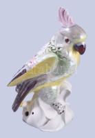 Lengyel kakadu figura, jelzett, m: 23 cm