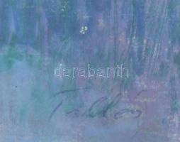 Tallós Ilona (1918-1991): Algériai öböl. Akvarell, kréta, papír, jelezve jobbra lent, 22×30 cm. Üveg...