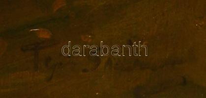 Fejér Sándor (1876-1915): Libapásztorlány. Olaj, vászon, jelezve balra lent, 110×62 cm. KIZÁRÓLAG SZ...