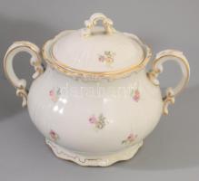 Zsolnay tollazott szélű 5 személyes kávés készlet, jelzett, kis kopással