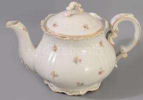 Zsolnay tollazott szélű 5 személyes kávés készlet, jelzett, kis kopással