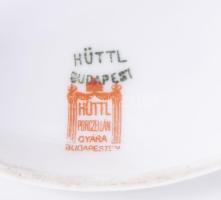 Hüttl Tivadar fedeles szószkínáló kanállal, jelzett, 17x8 cm