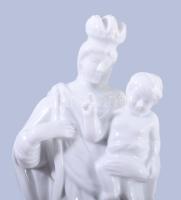 Herendi Toporci Madonna. Terv.: Gácser Kata. Fehérmázas, jelzett, hibátlan, m: 24,5 cm