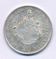 1848KB 20kr Ag "V. Ferdinánd" T:AU,XF  Huszár: 2092., Unger III.: 1428.