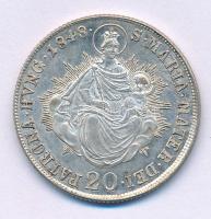 1848B 20kr Ag "V. Ferdinánd" T:AU,XF Huszár: 2081., Unger III.: 1419.