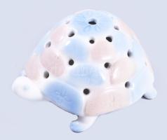 Aquincum aquazur teknős. Terv: Ősz Szabó Antónia. Jelzett, hibátlan, h: 8,5 cm