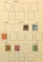 Svájc gyűjtemény maradvány az 1862-1996 közötti időszakból, házi készítésű albumlapokon, egy része előrajzolt, mappában