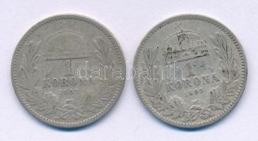 1893KB 1K Ag "Ferenc József" + 1895KB 1K Ag "Ferenc József" T:F Adamo K5