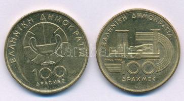 Görögország 1997. 100Dr Al-bronz "IAAF Világbajnokság" + 1998. 100 Drachmai Al-bronz "13. Kosárlabda Világbajnokság" T:AU,XF Greece 1997. 100 Drachmai Al-bronze "IAAF World Championship" + 1998. 100 Drachmai Al-bronze "13th World Basketball Championships" C:AU,XF Krause KM#169, KM#170