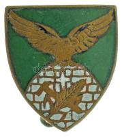 1936-1940 k. "Egyesült Országos Keresztényszocialista és Magyar Nemzeti Párt" zománcozott bronz jelvény (17x15mm) T:AU Hungary cca 1936-1940. "Egyesült Országos Keresztényszocialista és Magyar Nemzeti Párt (United National Christian Socialist and Hungarian National Party)" enameled bronze badge (17x15mm) C:AU