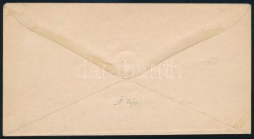 1871 Kőnyomat 10kr díjjegyes használatlan boríték II. típus, kifogástalan minőségben