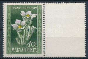 1950 Virág I. 40f jobb oldali üres mezővel