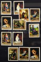 Teljes képes motívum sorok, darabok az 1970-es évekből, 10 fekete lapos A4-es berakóban