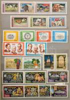 Teljes képes motívum sorok, darabok az 1970-es évekből, 10 fekete lapos A4-es berakóban