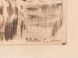 Prihoda István (1891-1965) - Glatter Gyula (1886-1927): Ivóban (Pipázó kocsis). Rézkarc, papír, jelz...