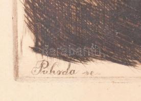 Prihoda István (1891-1965) - Glatter Gyula (1886-1927): Ivóban (Pipázó kocsis). Rézkarc, papír, jelz...